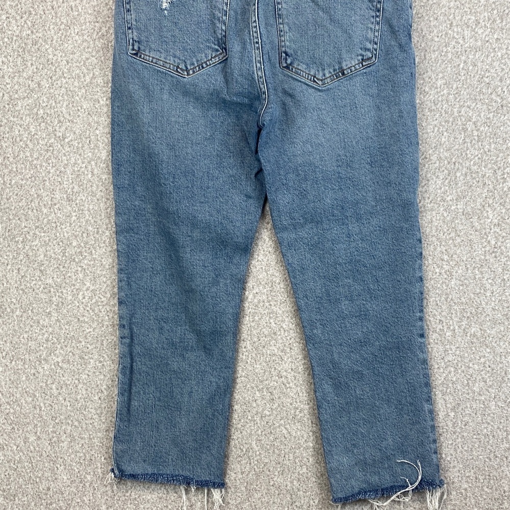 Agolde Nico slim straight jeans size 27 high rise button fly organic crop - Picture 8 of 12